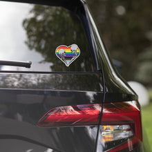 Load image into Gallery viewer, Skull Heart Pride stickers
