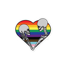 Load image into Gallery viewer, Skull Heart Pride stickers
