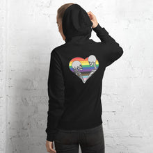 Load image into Gallery viewer, Skull Heart Front &amp; Back Pride Pullover Hoodie
