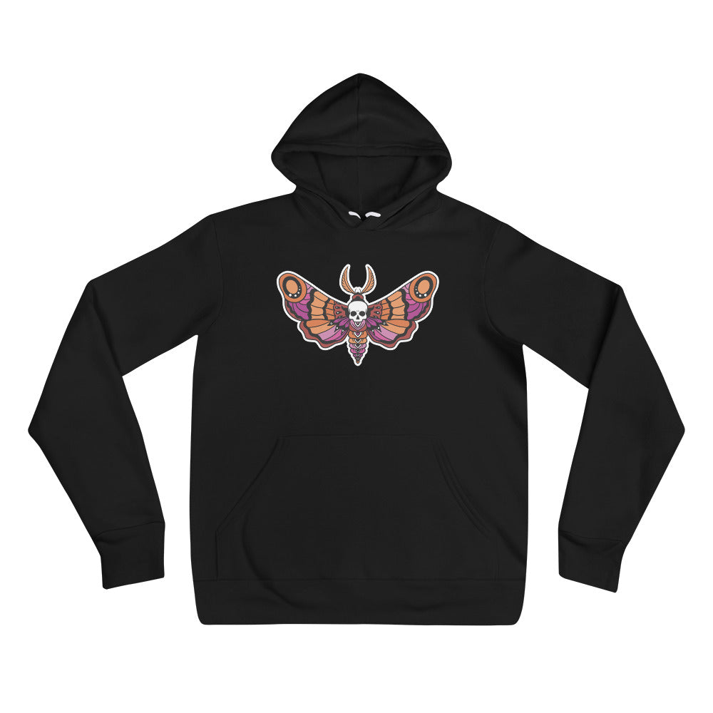 Lesbian Pride Deadhead Moth Pullover Hoodie