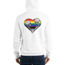 Load image into Gallery viewer, Skull Heart Front &amp; Back Pride Pullover Hoodie
